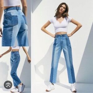 BDG Jessye Straight Leg Spliced Jeans